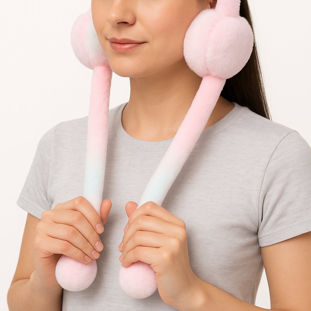 Premium Plush Winter Earmuffs with Press-Lock Long Straps