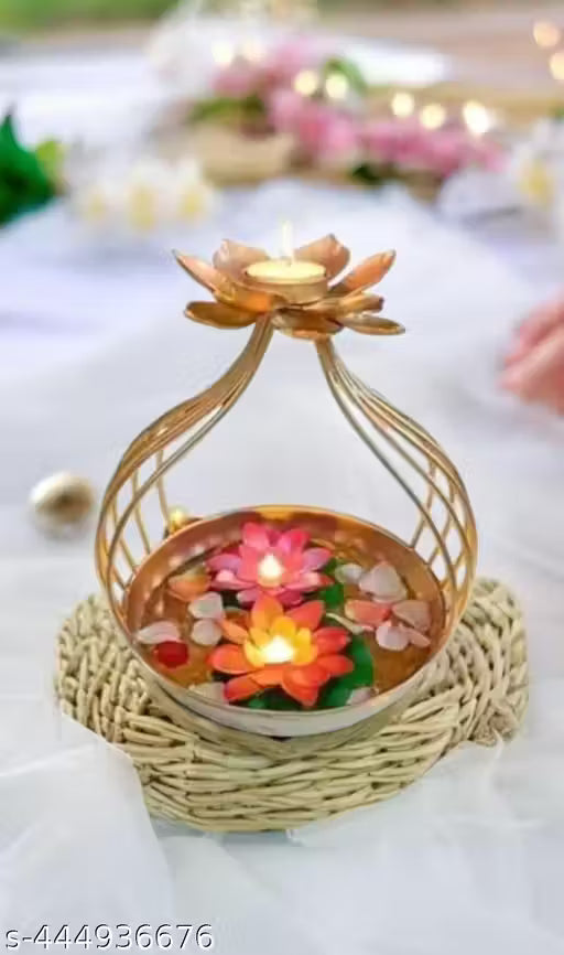 Royal Lotus Urli Bowl – Illuminate Your Festive Moments