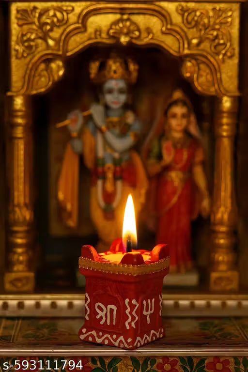 🪔 VISKRI Handcrafted Tulsi Mitti Diya (Set of 4)