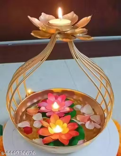 Royal Lotus Urli Bowl – Illuminate Your Festive Moments