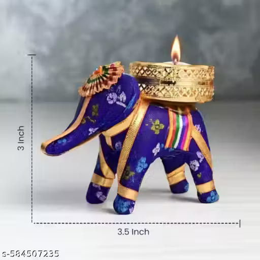 Misscasa Set of 5 Elephant Candle Holder
